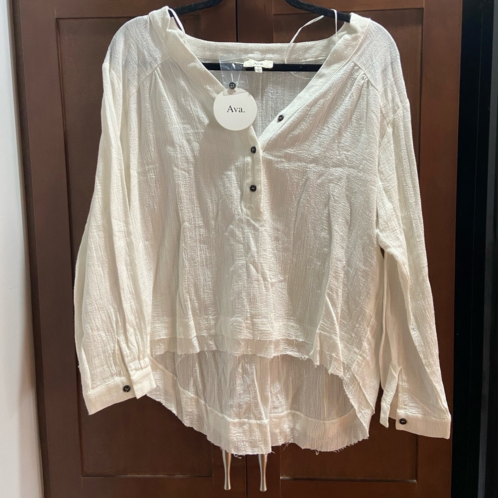 Womens cotton white summer top